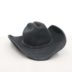 Vintage DPC Dorfman Pacific Co Mens Size 6 5/8 Cowboy Hat Wool Black 20.75" Dia.